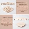 5Pcs Rubber Wood Carved Onlay Applique Craft WOOD-FH0001-85-2