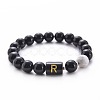 10MM Natural Black Onyx(Dyed & Heated) and Howlite Beaded Stretch Bracelets RH2290-18-1