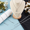 10Pcs Tarnish Resistant 304 Stainless Steel Curb Chains Slider Necklaces Making AJEW-GO00054-4