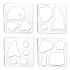 Acrylic Earring Handwork Template TOOL-WH0152-024-1