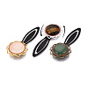 Alloy & Iron Bookmark Cabochon Settings PALLOY-N184-10G-6