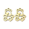 201 Stainless Steel Pendants STAS-E200-02G-1