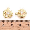Brass Micro Pave Cubic Zirconia Charms X-KK-N263-94A-G-3