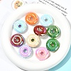 10Pcs UV Plating Opaque Acrylic Beads MACR-YW0004-39-2