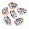 Printed Natural Shell Beads BSHE-G037-01I-1