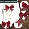 28Pcs 7 Colors Burlap Bowknot Ornament Accessories HJEW-AR00010-2