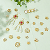 100Pcs 10 Styles Brass Bead Caps for DIY Hair Decoration Accessories KK-PH0005-72-5