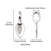 Tibetan Style Alloy Glue-on Flat Pad Bails for Pendants Making TIBEP-YW0001-50-4