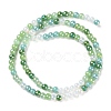 Transperant Electroplate Glass Beads Strands X-GLAA-P056-4mm-B04-2