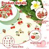 28Pcs 14 Styles Zinc Alloy Rhinestone Fruit Pendants FIND-CJ0004-95-3