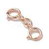 S925 Sterling Silver Double Spring Ring Clasps STER-R003-07RG-2