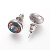 304 Stainless Steel Stud Earrings EJEW-F182-A11-2