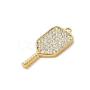 304 Stainless Steel Micro Pave Cubic Zirconia Pendants STAS-C147-02B-G-2