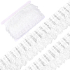 10 Yards Double Layer Polyester Organza Pleated Lace Trim Ribbons SRIB-GF0001-43C-1