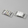 Brass Crystal Rhinestone Bikini Connectors/Buckle with Buttons. for Swimming Wear Bikini Decoration FIND-WH0161-67C-2