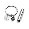 Non-Tarnish Column Openable Pet Memorial Urn Ashes Stainless Steel Pendant Keychain ANIM-PW0001-024-2