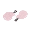 Natural Rose Quartz Pendants G-Q601-45G-2
