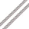 Tarnish Resistant Adjustable 304 Stainless Steel Curb Chains Necklaces Making AJEW-JB01215-01-3