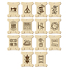 14Pcs 14 Style Plywood Thread Winding Boards WOOD-WH0060-04-1