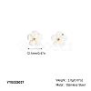 Fashion Stainless Steel Flower Stud Earrings for Women WL9140-3-1
