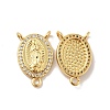 Long-Lasting Rack Plating Brass Micro Pave Cubic Zirconia Chandelier Component Links X-KK-B059-20G-2
