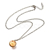 Glass Pendant Necklace NJEW-D281-B-04AB-2