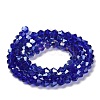 Transparent Electroplate Glass Beads Strands GLAA-F029-4mm-A06-2