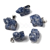 Natural Blue Spot Jasper Pendants G-B127-02P-06-2