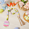 Wood Beads Pendant Decorations DIY-WH0888-777C-05-3