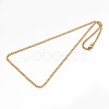 Boy's 304 Stainless Steel Curb Chain Necklaces NJEW-E026-13G-2