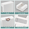 Square Paper Storage Gift Boxes with Clear Visible Window CON-WH0095-65B-4