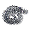 Electroplate Transparent Glass Beads Strands EGLA-I019-HR02-3