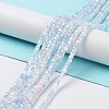 Gradient Color Electroplate Glass Bead Strands X-GLAA-E042-05-B04-2