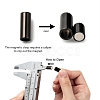 Column 304 Stainless Steel Smooth Surface Magnetic Clasps with Glue-in Ends Fit 5mm Cords STAS-N065-10-2