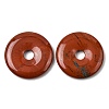 Donut/Pi Disc Natural Gemstone Pendants G-L234-40mm-04-3