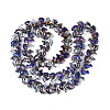 Electroplate Transparent Glass Beads Strands EGLA-N017-06-A05-2