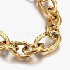 Ion Plating(IP) 304 Stainless Steel Cross Chain Bracelets BJEW-L634-11G-2