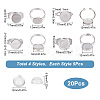 DIY Blank Half Round Dome Finger Ring Making Kit DIY-SC0021-13-2