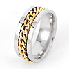 304 Stainless Steel Rotatable Chain Finger Rings for Men FS-WG60CA3-19-1