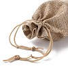 Polyester Imitation Burlap Packing Pouches Drawstring Bags X-ABAG-R004-14x10cm-05-4