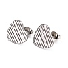 Non-Tarnish 304 Stainless Steel Stud Earring Findings STAS-I183-03B-P-2