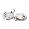 Non-Tarnish 304 Stainless Steel Charms LS-STAS-D050-07P-15-2