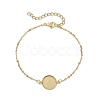 304 Stainless Steel Round Cabochon Setting Bracelets BJEW-JB11091-01-1