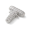 Brass Micro Pave Cubic Zirconia Letter Links KK-I717-04T-P-2