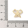 Brass Pave Clear Cubic Zirconia Connector Charms KK-G499-11G-3