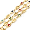 Rack Plating Brass Rectangle & Square Link Chains CHC-C015-01G-1