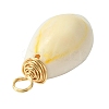 Natural Cowrie Shell Dyed Pendants X-PALLOY-JF02274-2
