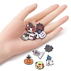 14Pcs 14 Style Halloween Theme Rack Plating Spray Painted Alloy Enamel Pendants ENAM-YW0003-84-4
