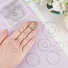 54Pcs 7 Styles Brass Hoop Earring Findings KK-BC0013-33P-3