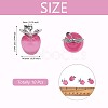 10Pcs Apple Gemstone Charm Pendant Crystal Quartz Healing Natural Stone Pendants Pink Silver Buckle for Jewelry Necklace Earring Making Crafts JX525A-3